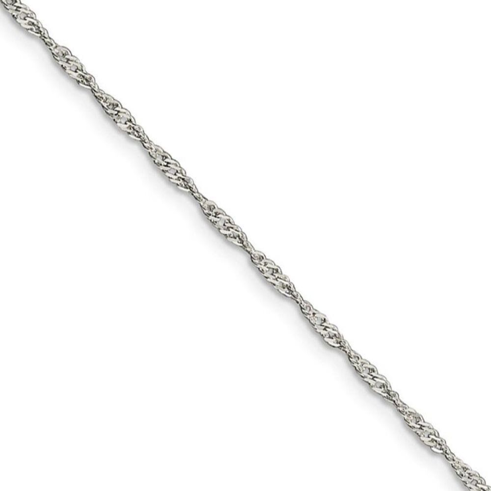 1.75mm Sterling Silver, Solid Singapore Chain Necklace, 26 Inch